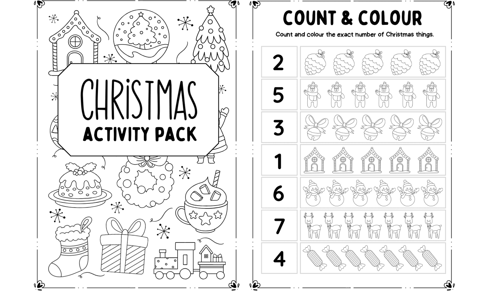 kids' christmas activities: free printable activity booklet
